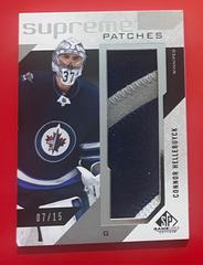 Connor Hellebuyck [Patches] #SP-CH Hockey Cards 2021 SP Game Used Supreme Prices