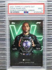 Lewis Hamilton [World Champion Green] Racing Cards 2021 Topps Formula 1 Lights Out Prices
