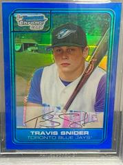 Travis Snider [Blue Refractor] #DP7 Baseball Cards 2006 Bowman Chrome Draft Picks Prices
