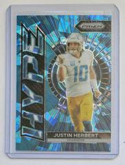 Justin Herbert [Blue Ice] #H-4 Football Cards 2023 Panini Prizm Hype Prices