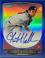 Lance McCullers [Blue Refractor] #BCALM Baseball Cards 2013 Bowman Chrome Prospect Autograph Prices