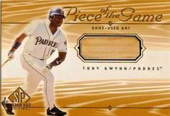 Tony Gwynn Baseball Cards 2001 SP Game Bat Piece of the Game Prices