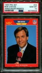 Bob Costas Football Cards 1989 Pro Set Announcer Inserts Prices