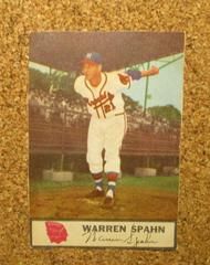 Warren Spahn [Hand Cut] Baseball Cards 1955 Johnston Cookies Braves Prices