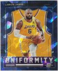 LeBron James [Blue Ice] #8 Basketball Cards 2021 Panini Contenders Optic Uniformity Prices