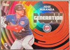 Jose Miranda [Black] Baseball Cards 2022 Topps Update Generation Now Prices