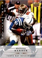 Ronde Barber Football Cards 2008 Upper Deck First Edition Prices