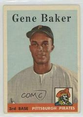Gene Baker #358 Baseball Cards 1958 Topps Prices