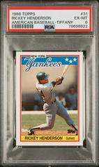 Rickey Henderson [Tiffany] #31 Baseball Cards 1988 Topps American Prices