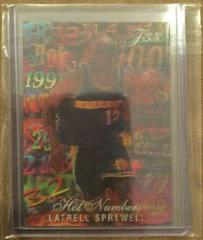 Latrell Sprewell #14 Basketball Cards 1995 Flair Hot Numbers Prices