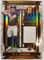 C. J. Stroud [White Gold] #NM-22 Football Cards 2023 Panini Gold Standard Newly Minted Memorabilia Prices