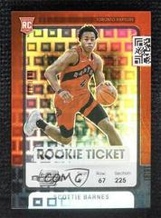 Scottie Barnes [Black Pandora] Basketball Cards 2021 Panini Contenders Optic Rookies Prices