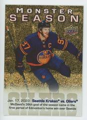 Connor McDavid [Gold] #MS-46 Hockey Cards 2023 Upper Deck Monster Season Prices