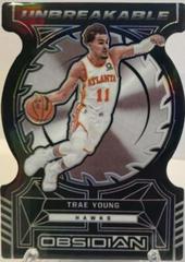 Trae Young #40 Basketball Cards 2021 Panini Obsidian Unbreakable Prices