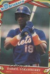Darryl Strawberry #114 Baseball Cards 1987 Fleer Star Stickers Prices