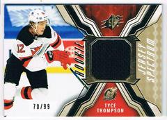 Tyce Thompson [Gold Spectrum] Hockey Cards 2021 SPx Rookie Jersey Prices
