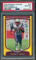 Randy Moss [Gold Refractor] Football Cards 2009 Bowman Chrome Prices