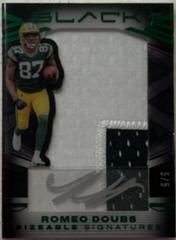 Romeo Doubs [Emerald] Football Cards 2022 Panini Black Sizeable Signatures Rookie Jersey Prices