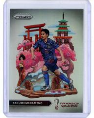 Takumi Minamino #14 Soccer Cards 2022 Panini Prizm World Cup National Landmarks Prices