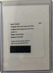 Garrett Wilson [Silver] #RS-GWI Football Cards 2022 Panini Select Draft Picks Rookie SIgnatures Prices