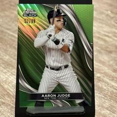 Aaron Judge [Green Wave Refractor] #100 Baseball Cards 2024 Topps Chrome Black Prices