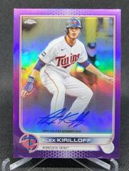 Alex Kirilloff [Purple] Baseball Cards 2022 Topps Chrome Veteran Autographs Prices