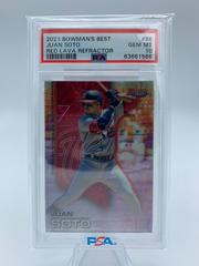 Juan Soto [Red Lava Refractor] #96 Baseball Cards 2021 Bowman’s Best Prices