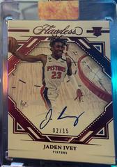 Jaden Ivey [Ruby] #12 Basketball Cards 2022 Panini Flawless Finishes Auto Prices