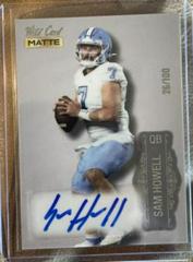 Sam Howell [Silver Silver Foil] #MB-A Football Cards 2022 Wild Card Matte Autographs Prices