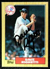 Dave Righetti #40 Baseball Cards 1987 Topps Prices