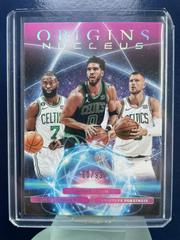 Jaylen Brown / Jayson Tatum / Kristaps Porzingis [Pink] #1 Basketball Cards 2023 Panini Origins Nucleus Prices