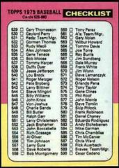 Checklist 529-660 #646 Baseball Cards 1975 Topps Mini Prices