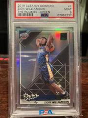 Zion Williamson [Green] Basketball Cards 2019 Panini Clearly Donruss the Rookies Prices
