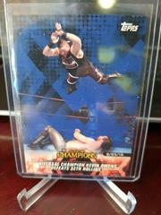 Universal Champion Kevin Owens Defeats Seth Rollins [Blue] #4 Wrestling Cards 2018 Topps WWE Road To Wrestlemania Prices