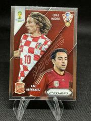 Luka Modric, Xavi Hernandez Soccer Cards 2014 Panini Prizm World Cup Matchups Prices