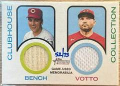 Johnny Bench, Joey Votto Baseball Cards 2022 Topps Heritage Clubhouse Collection Dual Relics Prices