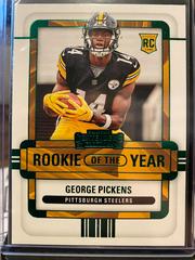George Pickens [Emerald] #ROY-GPI Football Cards 2022 Panini Contenders Rookie of the Year Prices