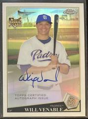 Will Venable [Autograph Gold Refractor] Baseball Cards 2009 Topps Chrome Prices