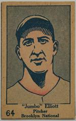 'Jumbo' Elliott Baseball Cards 1928 W513 Hand Cut Prices