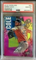 Gerrit Cole [Magenta] #82 Baseball Cards 2019 Topps Fire Prices
