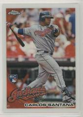Carlos Santana [Refractor] #198 Baseball Cards 2010 Topps Chrome Wrapper Redemption Prices