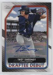 Trey Sweeney [Autograph] Baseball Cards 2022 Topps Pro Debut Draftee Debuts Prices