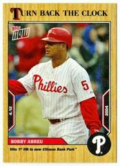 Bobby Abreu #13 Baseball Cards 2022 Topps Now Turn Back the Clock Prices