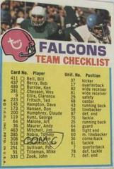 Atlanta Falcons Football Cards 1973 Topps Team Checklists Prices