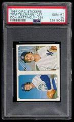 Tom Tellmann, Don Mattingly Baseball Cards 1984 O Pee Chee Stickers Prices