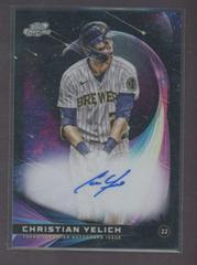 Christian Yelich [Black Eclipse] Baseball Cards 2022 Topps Cosmic Chrome Star Gaze Autographs Prices