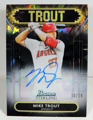 Mike Trout [Black Atomic] #SSA-MT Baseball Cards 2022 Bowman Sterling Signage Autographs Prices