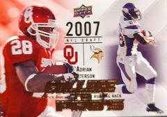 Adrian Peterson Football Cards 2009 Upper Deck Rookie Exclusives College to Pros Prices