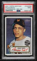 Willie Mays [Red Ink] #THAWM Baseball Cards 2001 Topps Heritage Autographs Prices