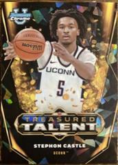 Stephon Castle #TT-9 Basketball Cards 2023 Bowman Chrome University Treasured Talent Prices